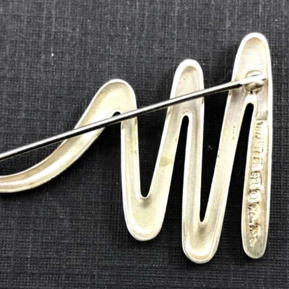 Tiffany & Co. Paloma Picasso Silver Huge Large Scribble Zig Zag Broooch Pin - Picture 3 of 4